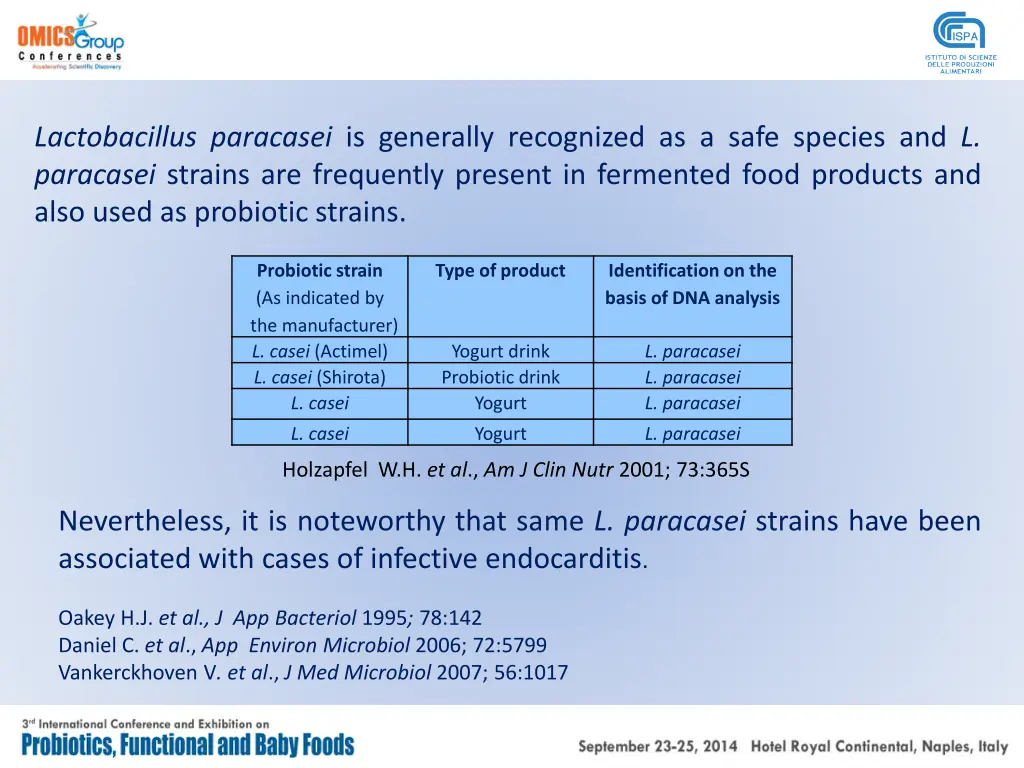lactobacillus paracasei is generally recognized