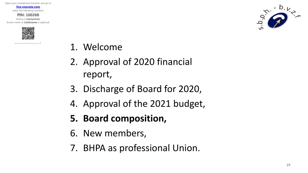 1 welcome 2 approval of 2020 financial report 4