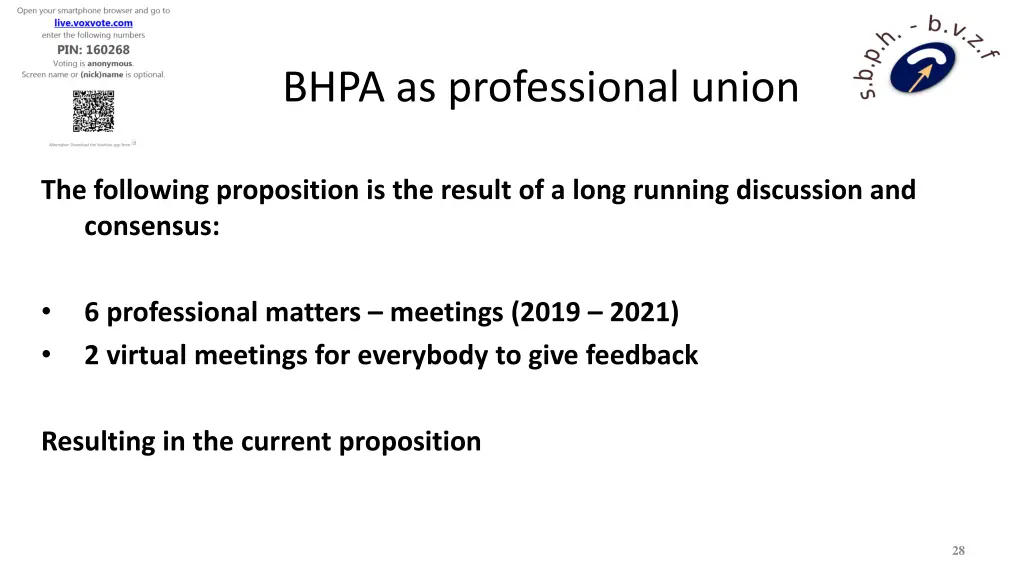 bhpa as professional union