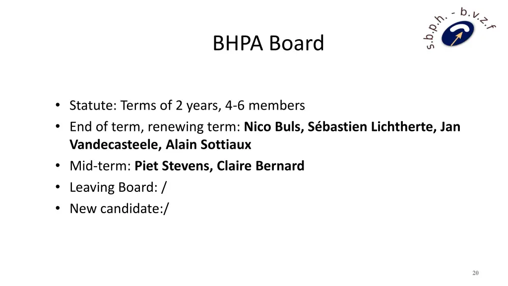 bhpa board