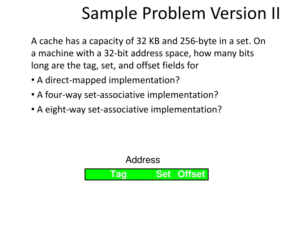sample problem version ii
