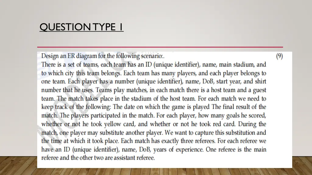question type 1