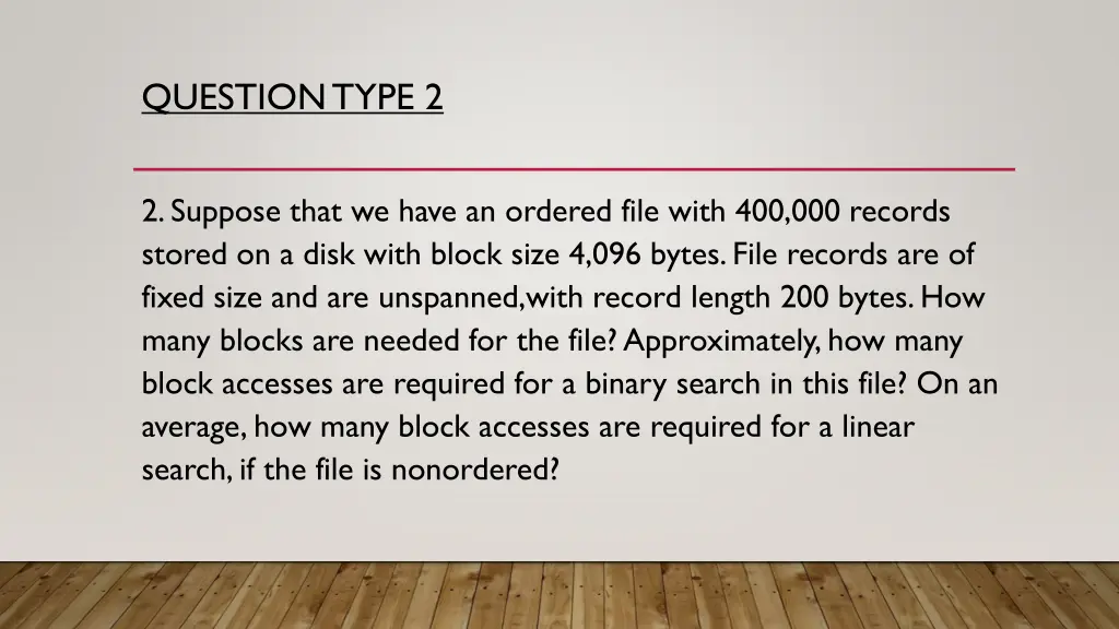 question type 2 1