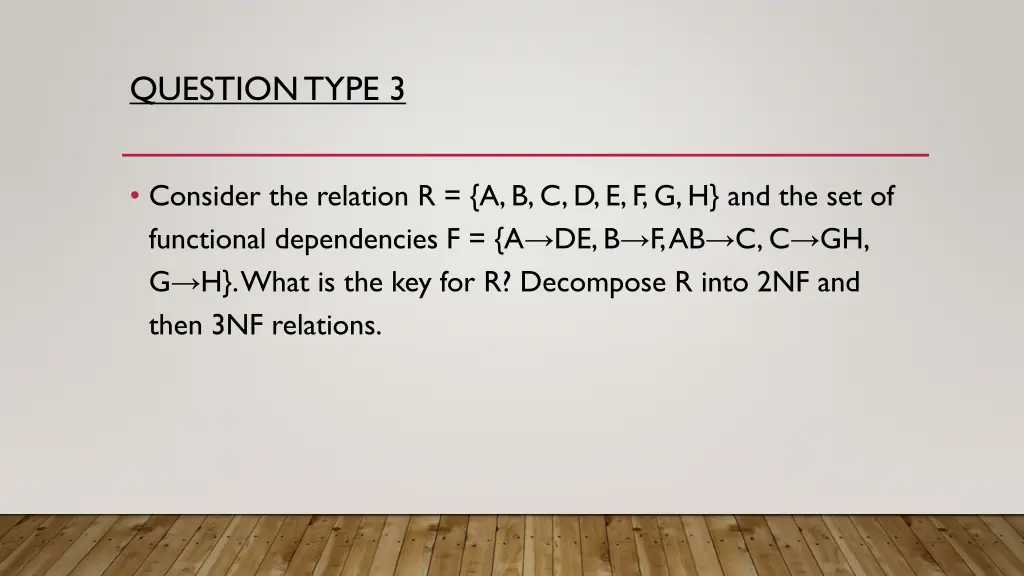 question type 3 1