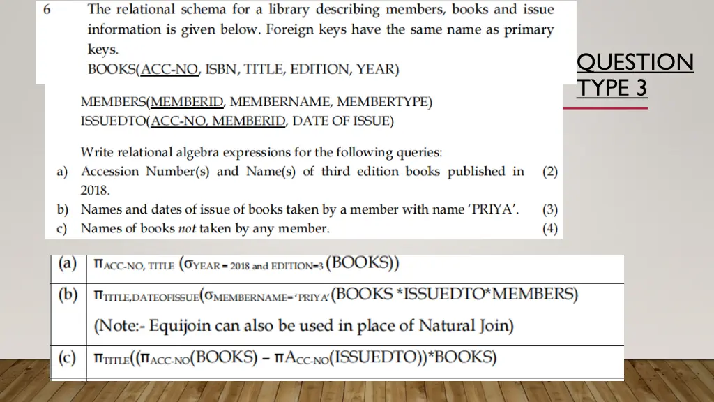 question type 3