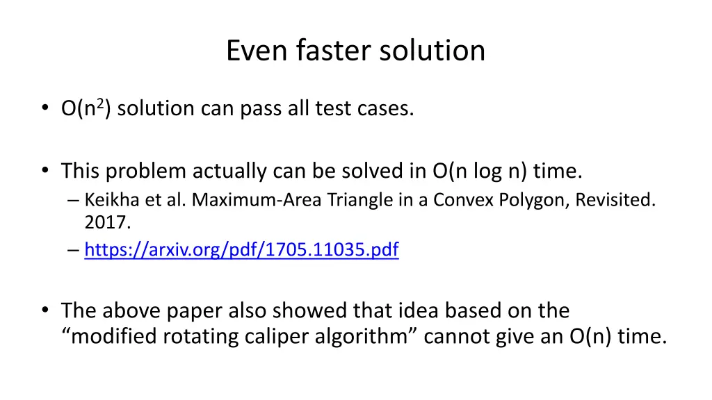 even faster solution