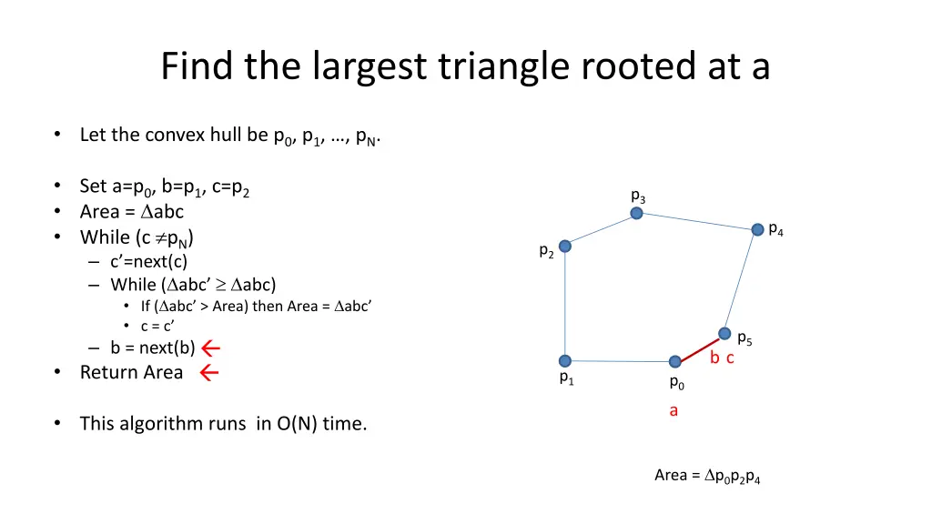 find the largest triangle rooted at a 9