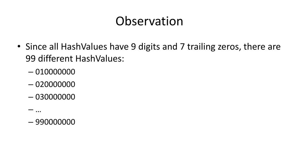 observation