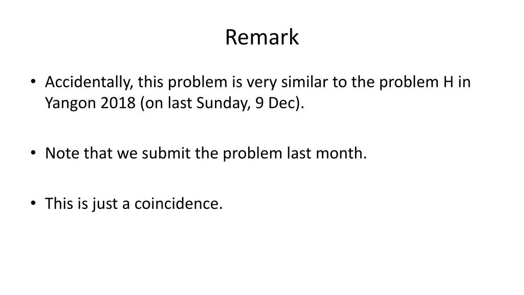 remark