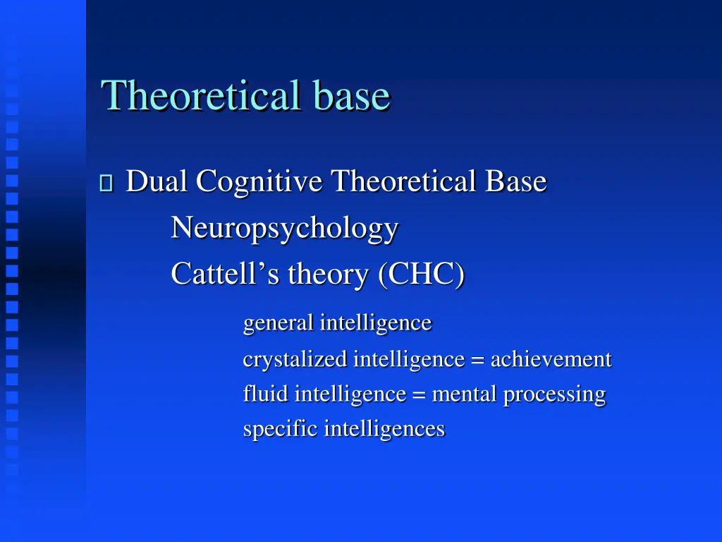 theoretical base