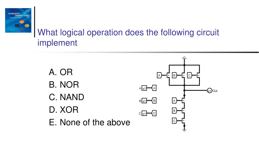 what logical operation does the following circuit