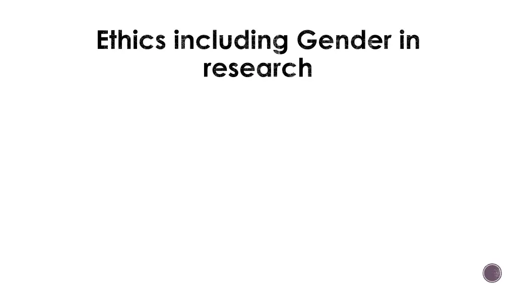 ethics including gender in research