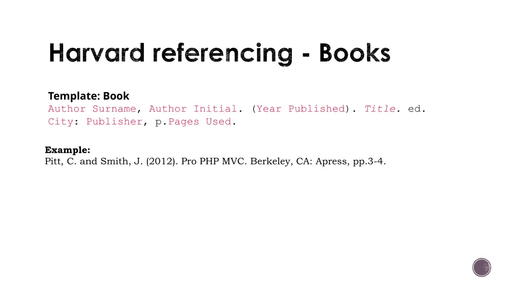 harvard referencing books