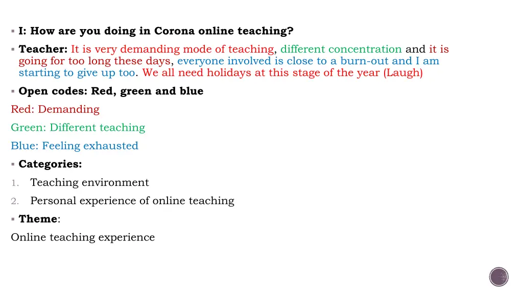 i how are you doing in corona online teaching