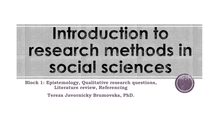 introduction to research methods in social