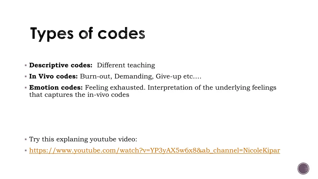 types of codes