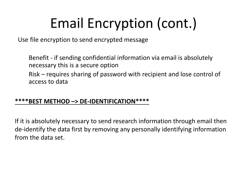 email encryption cont