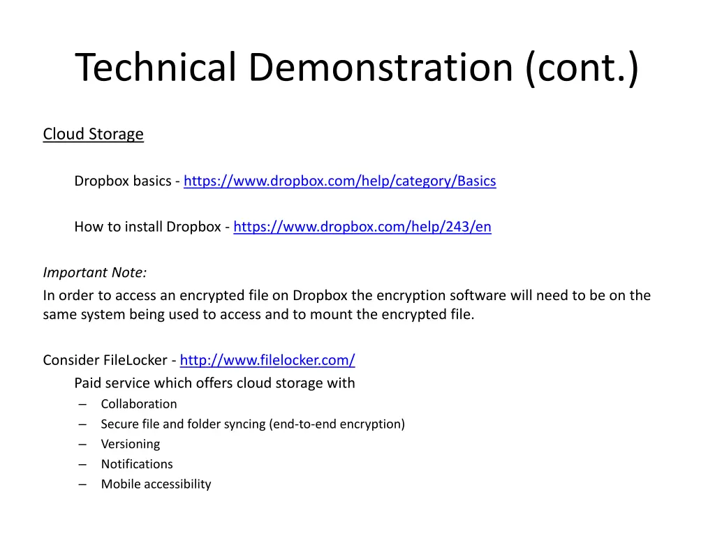 technical demonstration cont 1