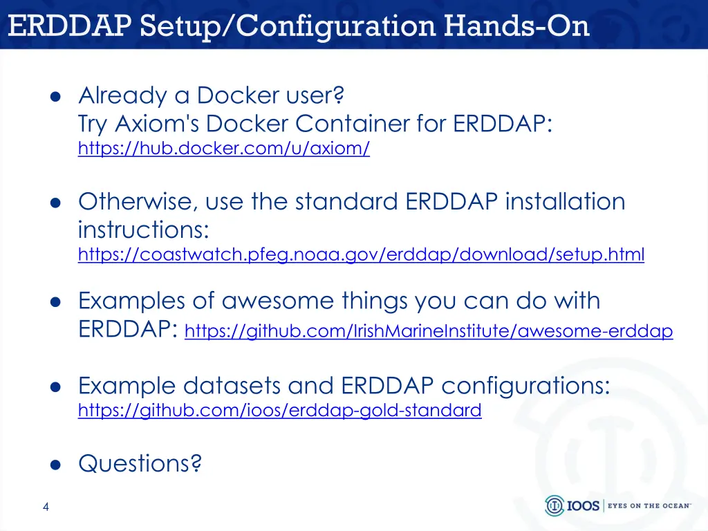 erddap setup configuration hands on