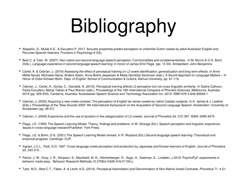 bibliography