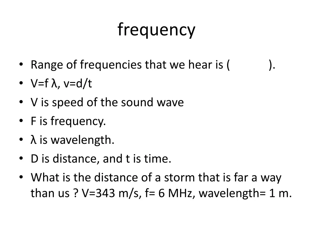 frequency