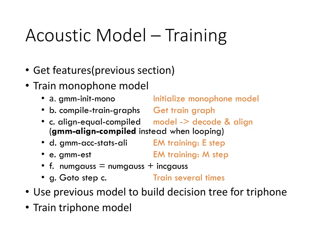 acoustic model training 1