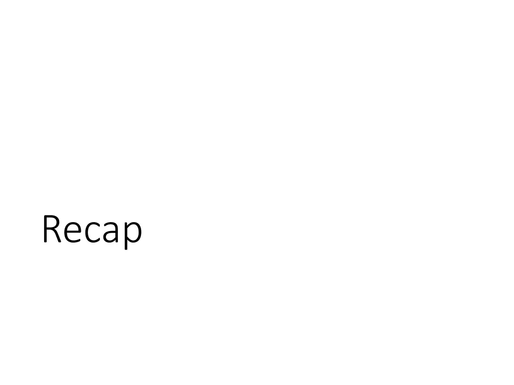 recap