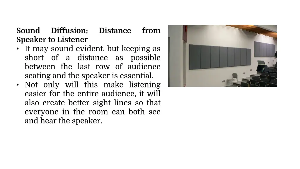 sound speaker to listener it may sound evident