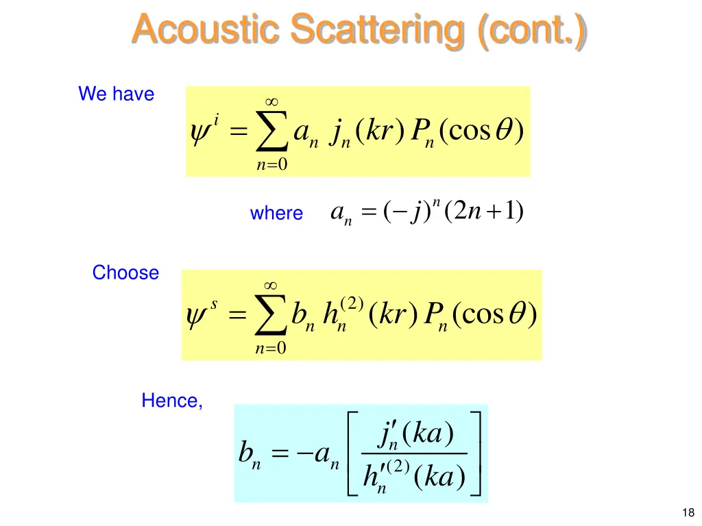 acoustic scattering cont 1