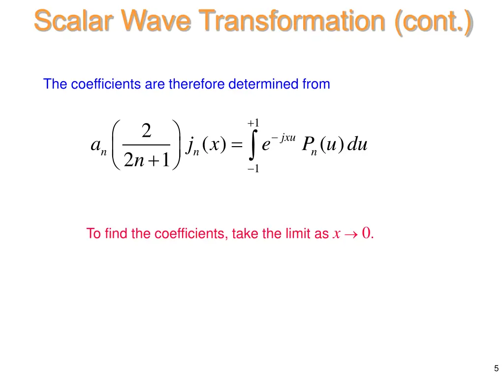 scalar wave transformation cont 2