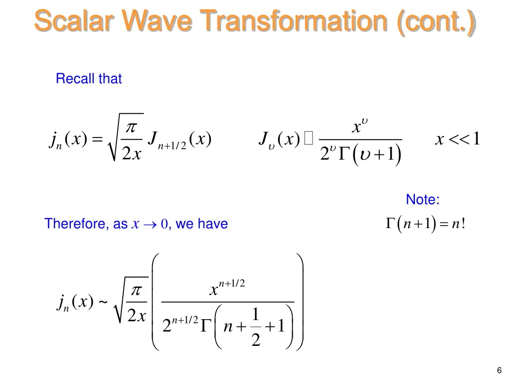 scalar wave transformation cont 3