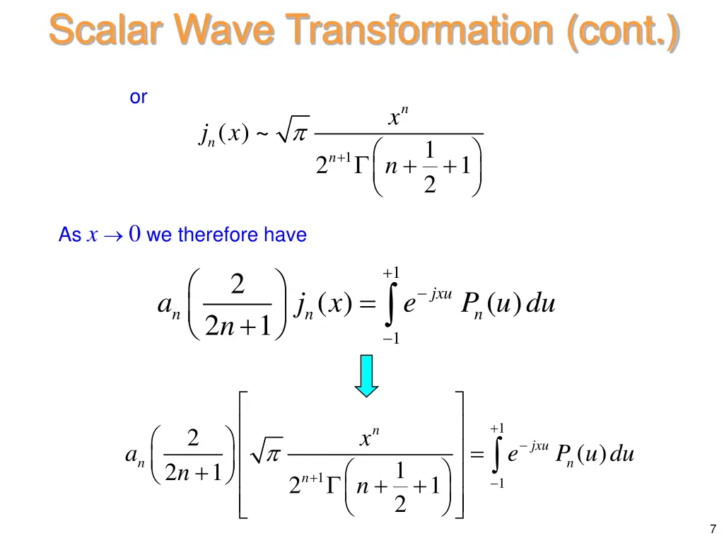 scalar wave transformation cont 4