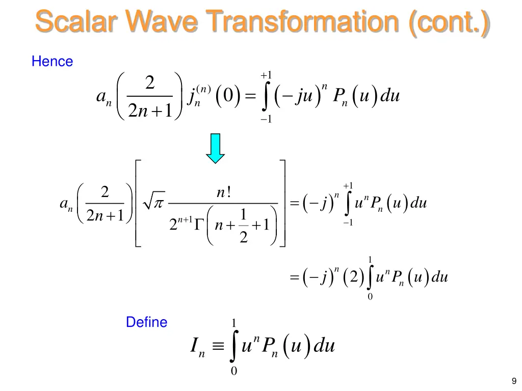 scalar wave transformation cont 6