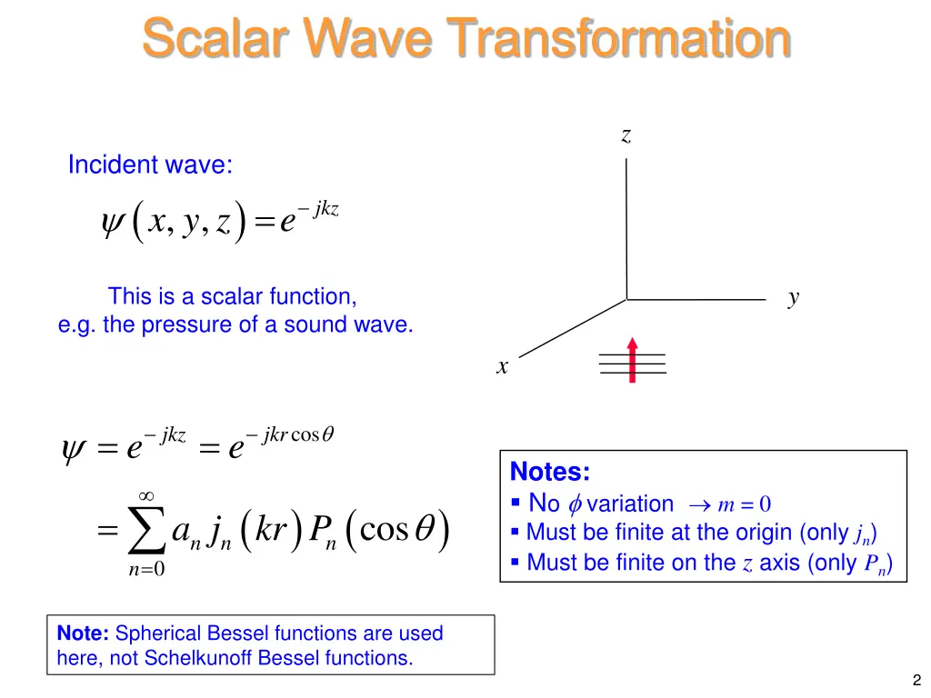 scalar wave transformation