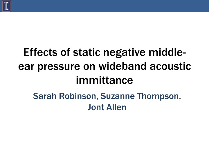 effects of static negative middle ear pressure