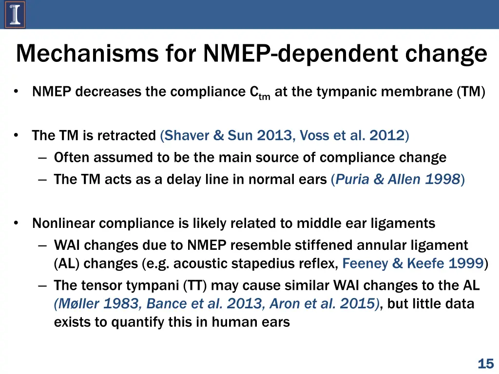 mechanisms for nmep dependent change