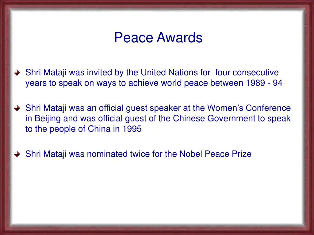 peace awards