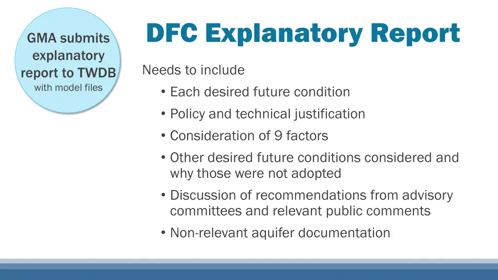 dfc explanatory report