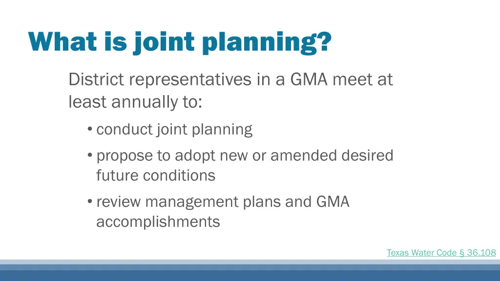 what is joint planning