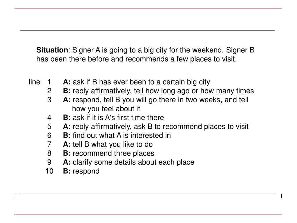 situation signer a is going to a big city