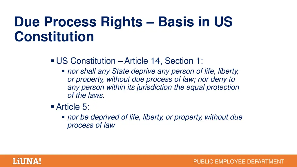 due process rights basis in us constitution