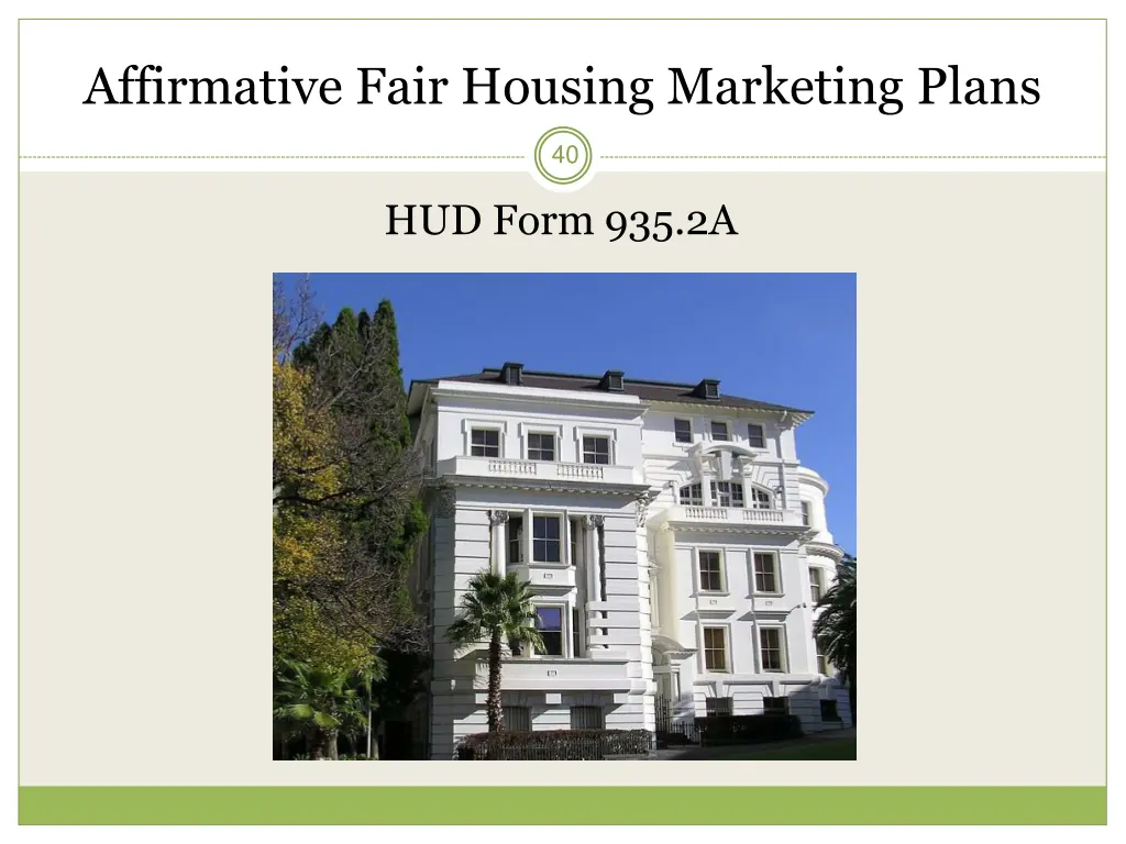 affirmative fair housing marketing plans