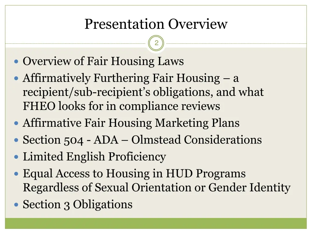 presentation overview