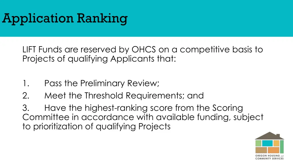 application ranking