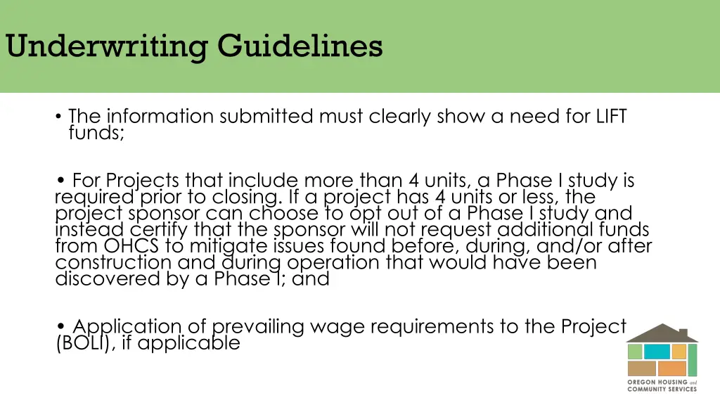 underwriting guidelines 2