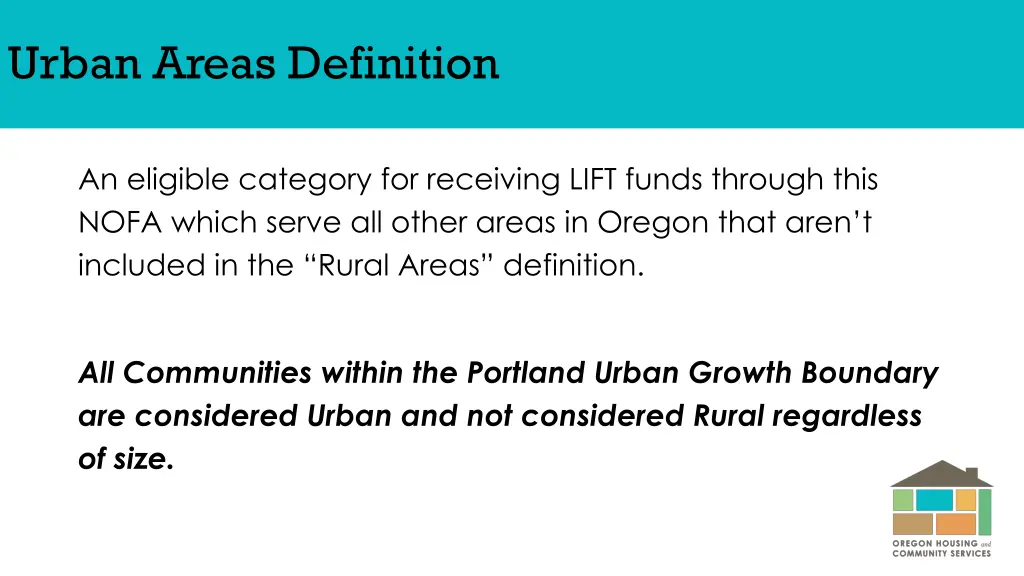 urban areas definition
