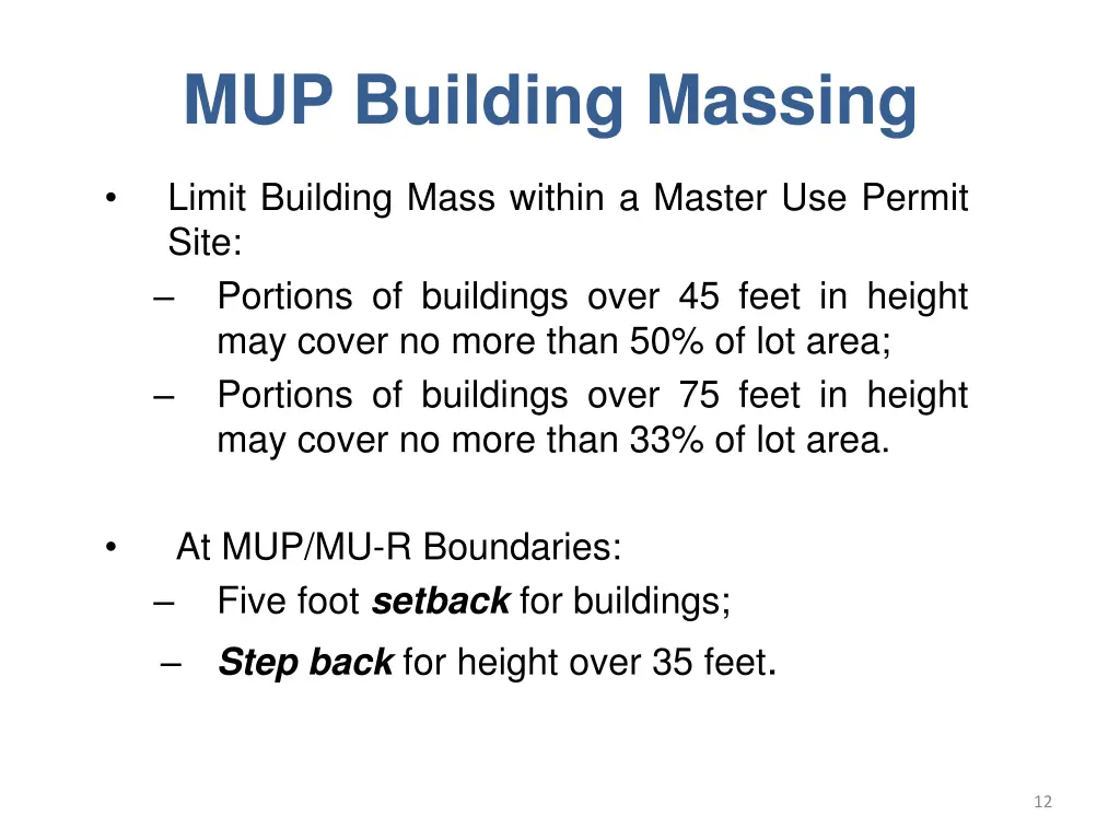 mup building massing