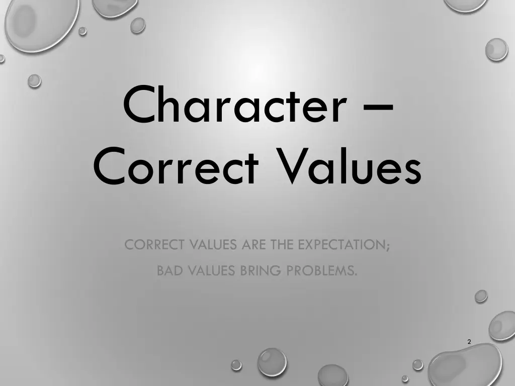 character correct values