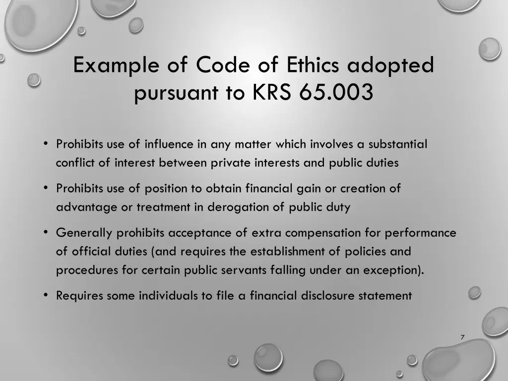 example of code of ethics adopted pursuant