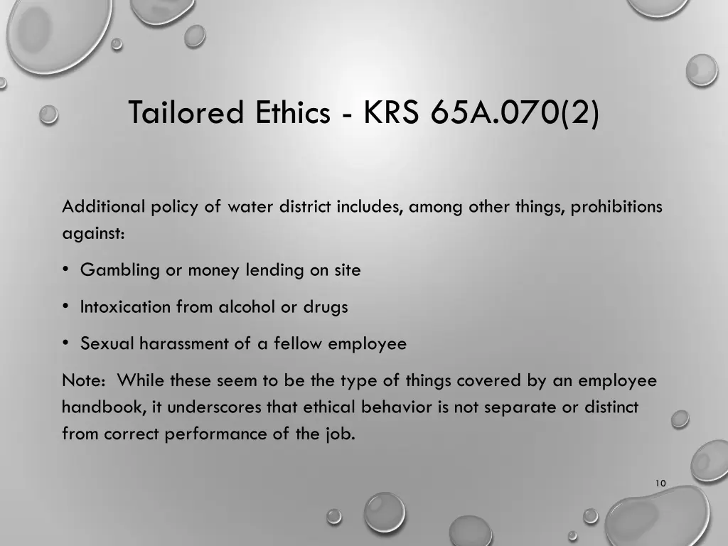 tailored ethics krs 65a 070 2
